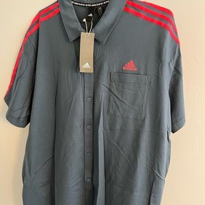 New With Tags. Adidas 2XL Legacy Blue With Neon Stripes.